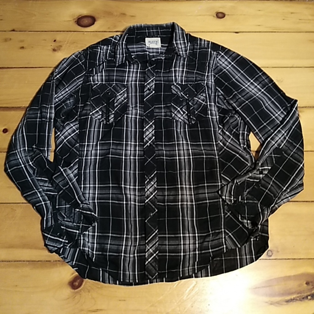 Rustic Blue Plaid Button Down